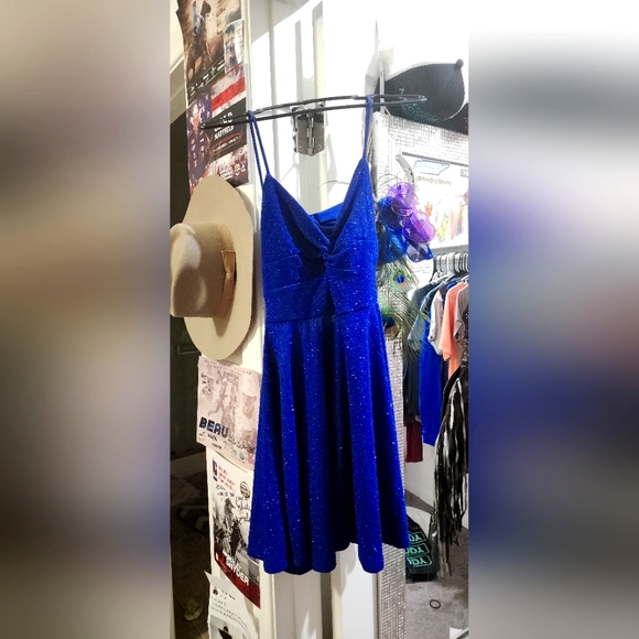 Medium Dark Blue Homecoming Dress - Picture 2 of 6